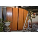 Two teak wardrobes