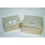 Two silver cigarette boxes