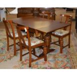 20th century oak dining room suite