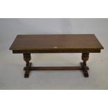 A 20th Century oak coffee table