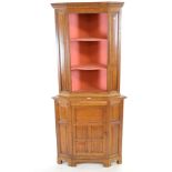 Victorian oak corner cabinet