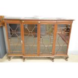 20th Century mahogany breakfront bookcases