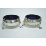A pair of George III silver table salts
