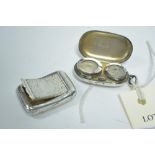 Silver sovereign case and snuff box