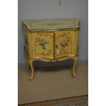 Serpentine painted cabinet