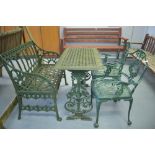 Metal garden furniture