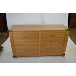 Modern oak chest of drawers