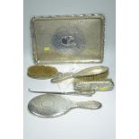 Silver dressing table set