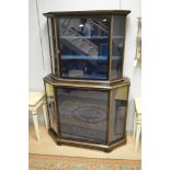 Early 20th Century ebonised dispay cabinet