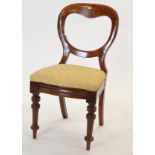 Victorian mahogany balloon back chair