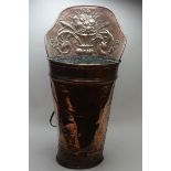 Copper coal scuttle