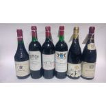 Six French red wines