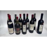 Ten mixed red wines