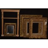 Four picture frames; and a mirror frame.