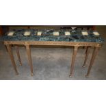 Marble top console table.