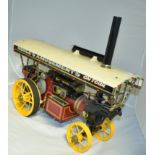 Scratch-built live steam traction engine.