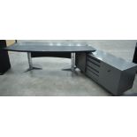 Office Desk with integrated filing cabinet and drawers