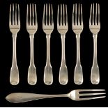 Silver dessert forks