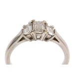 Diamond engagement and wedding ring