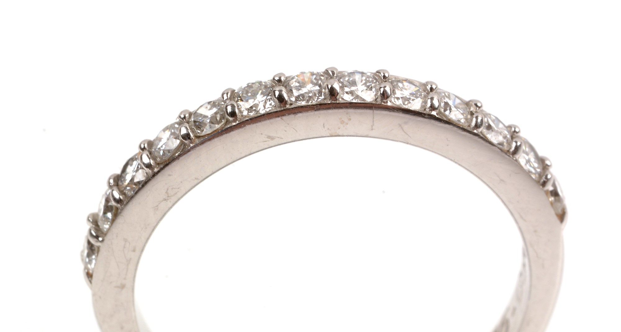 Diamond half hoop eternity ring