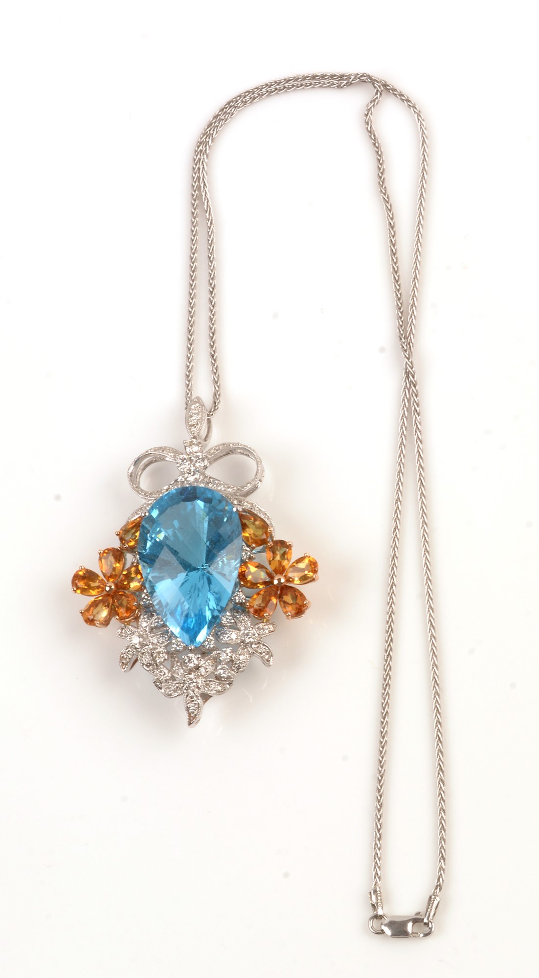 Topaz and diamond pendant - Image 5 of 5