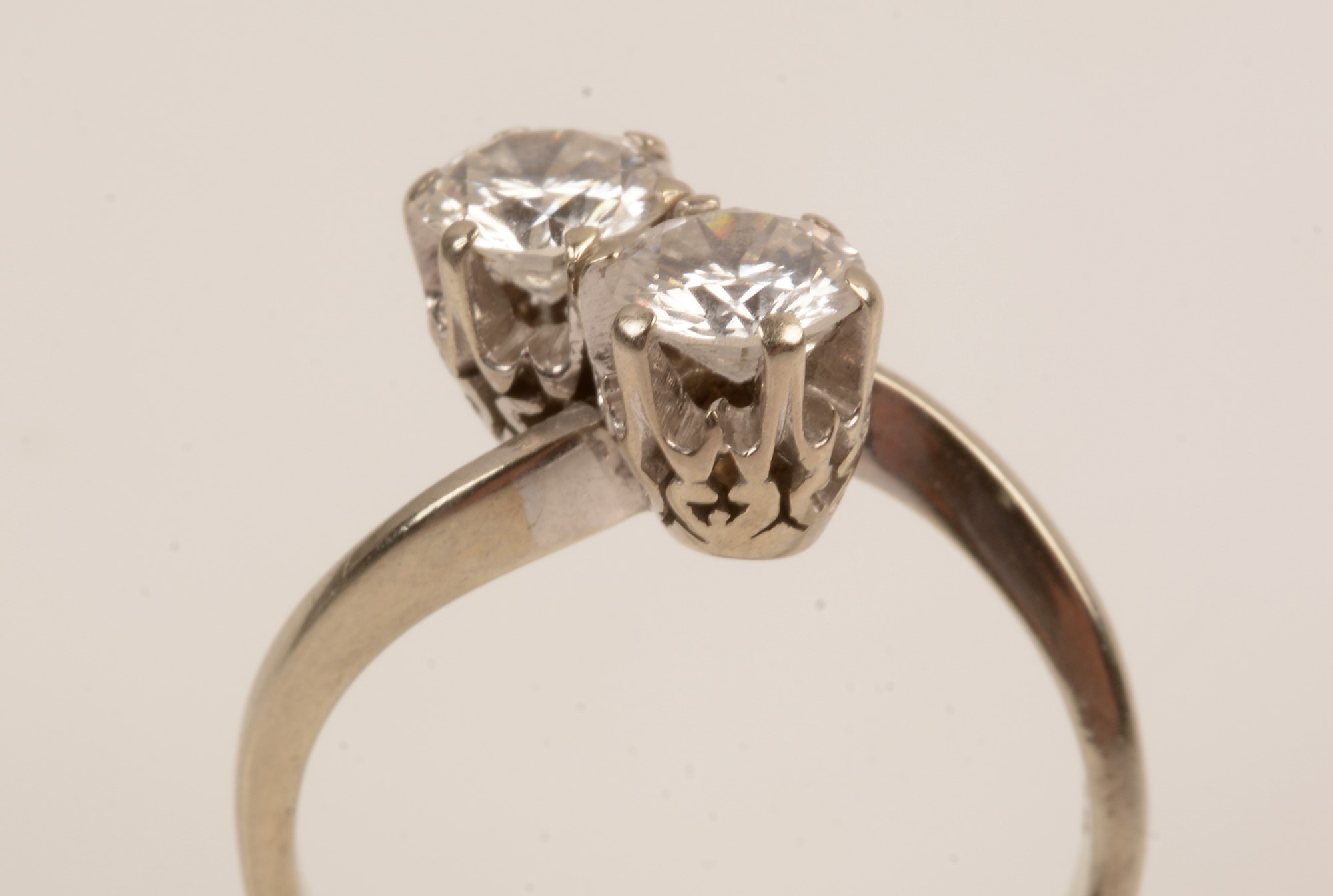 Two stone diamond ring