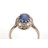 Sapphire and diamond ring