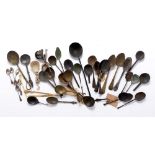 A collection of antique spoons