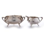 Arts and Crafts silver jug and bowl