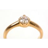 Single stone diamond ring