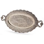 Indian white metal tray