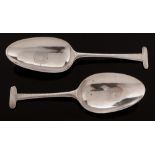 A pair of George III silver Masonic spoons
