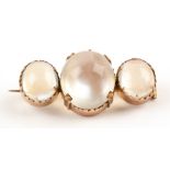 Moonstone brooch