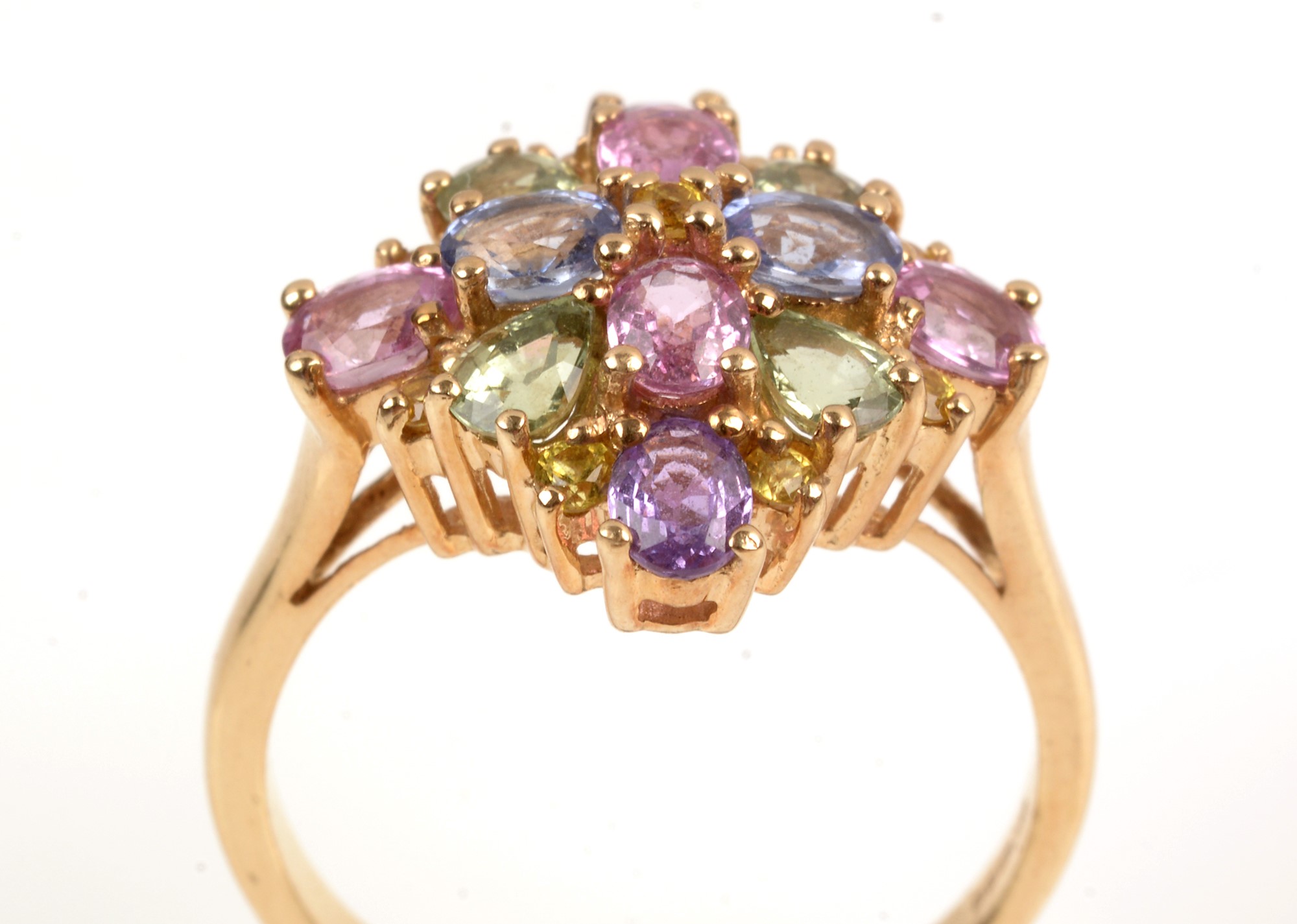 Coloured sapphire ring - Image 2 of 2