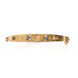 Victorian sapphire and diamond bangle