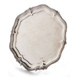 A George V silver salver