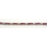 Ruby and diamond bracelet