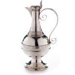 Victorian silver claret jug