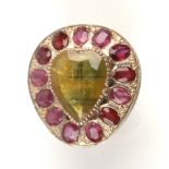 Pitambari sapphire and ruby dress ring