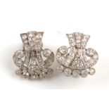 A pair of Victorian diamond earrings