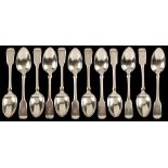 Twelve silver teaspoons