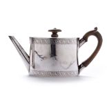 A Victorian silver teapot