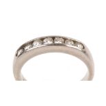 Half hoop diamond ring