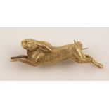 Running hare brooch