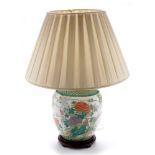 Modern Chinese Famille Rose lamp base.