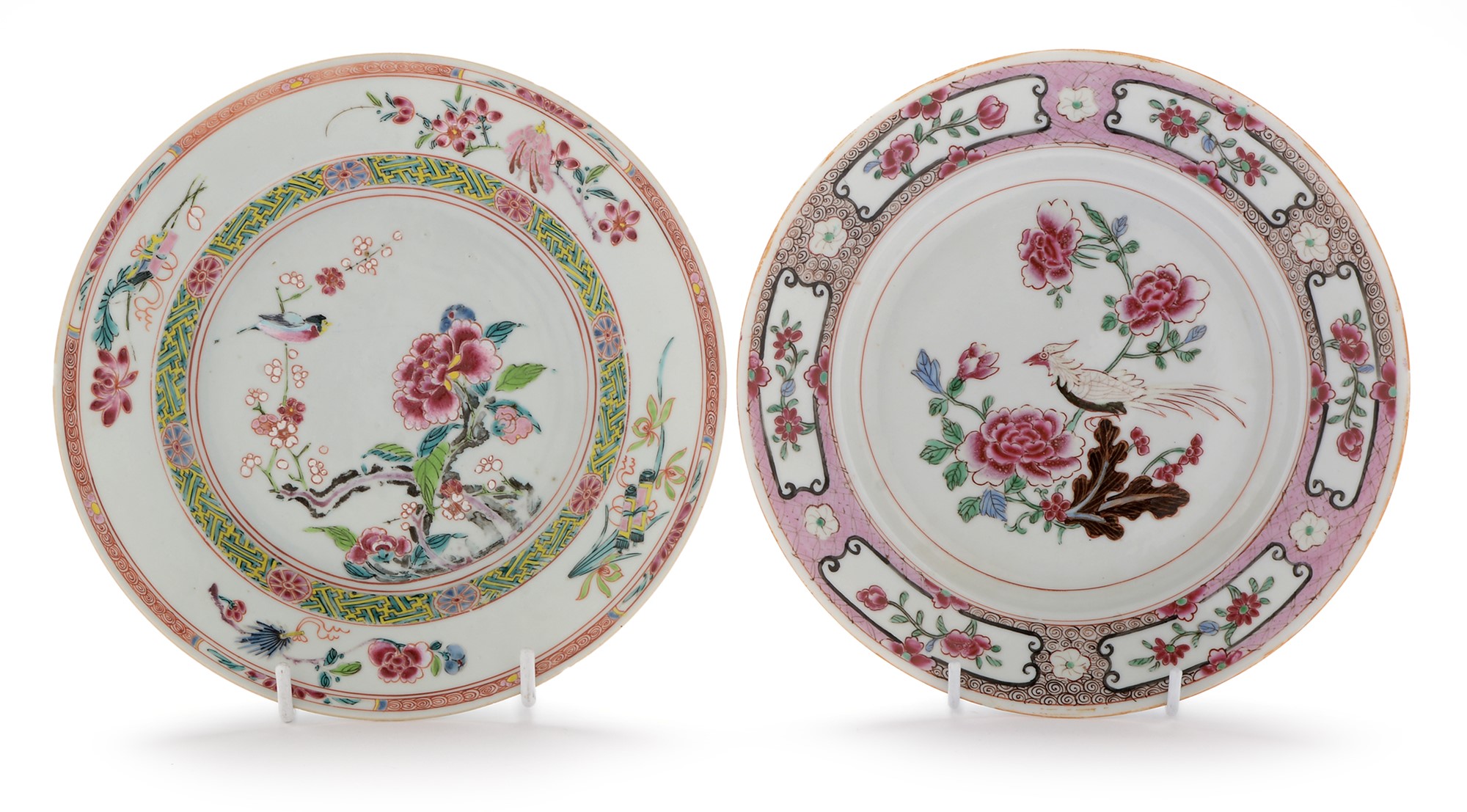 Two Chinese Famille Rose plates