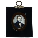 19th Century British School - miniature bust portrait