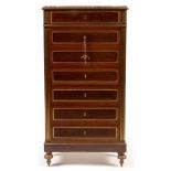 A 19th Century French Empire-style mahogany secretaire chest