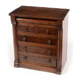 A Victorian mahogany apprentice Scotch chest