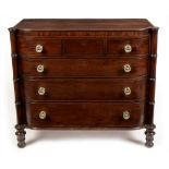 Regency mahogany bowfront chest of drawers